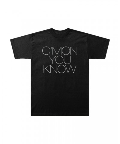 $9.00 Liam Gallagher C'MON YOU KNOW T-Shirt Black Shirts