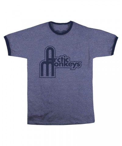 $11.40 Arctic Monkeys STRUCTURAL LOGO' RINGER T-SHIRT Shirts