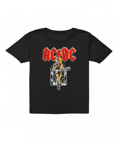 $7.49 AC/DC Kids T-Shirt | Angus On The Switch Distressed Kids T-Shirt Kids