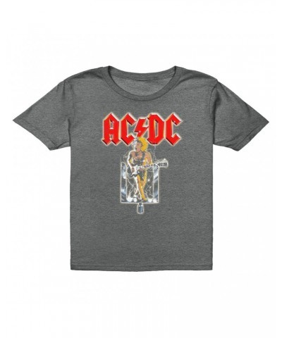 $7.49 AC/DC Kids T-Shirt | Angus On The Switch Distressed Kids T-Shirt Kids