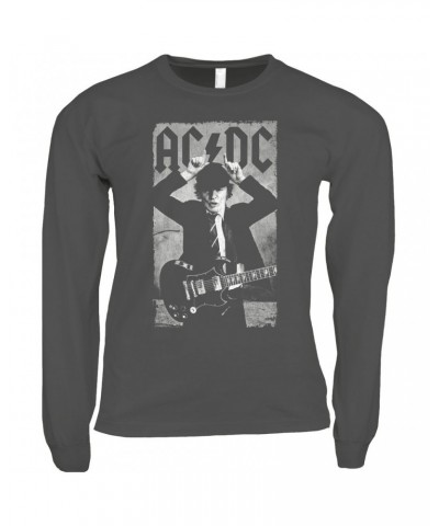 $13.18 AC/DC Long Sleeve Shirt | Angus Young Distress Photo Design Shirt Shirts